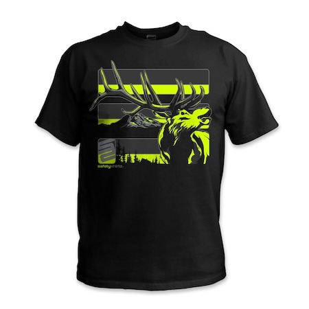 Safetyshirtz Stealth Elk Reflective High Visibility Tee, Black, XL 70060501XL